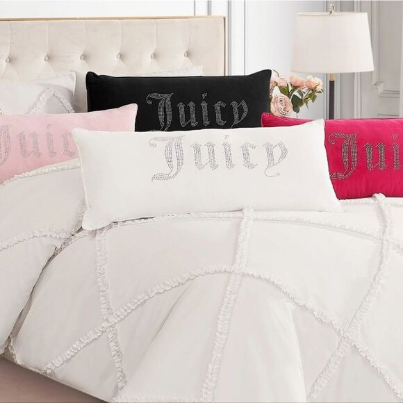 Juicy Couture Home Big Bling Pillow- Black - Picture 6 of 9